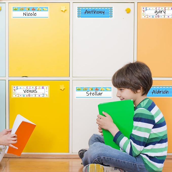 40 PCS Nameplate Pocket Adhesive Desk Nameplates Name Tag Pocket 10.3x3.15 Inch(Thickness 4mil)