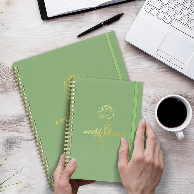 2025 Planner Weekly and Monthly, Calendar Planner with Monthly Tabs, 2025 Weekly Planner from Jan 2025 - Dec 2025, Weekly Monthly Planner with Spiral Binding- 8.5" x 11", Green