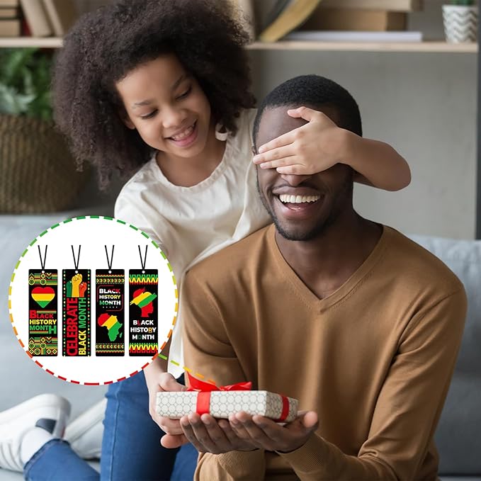 200 Pcs Black History Month Bookmarks Double Sided Inspirational Bookmarks Bulk African American Celebration Gifts for Women Men Book Lovers Black History Month Party Favor Gifts