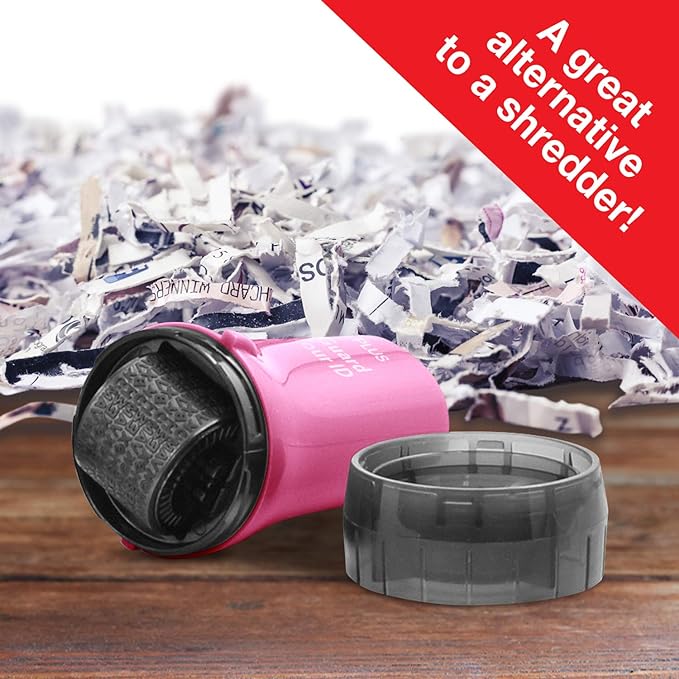 Guard Your ID Advanced 2.0 Rollers Identity Privacy Marker for Blocking Out Address, Private, Prescription Information (Regular 3-Pack, Pink)