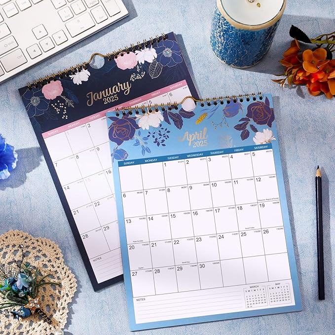 2025 Wall Calendar - 2025 Calendar, Wall Calendar from Jan. 2025 - Dec. 2025, 8.4” x 11", Twin-wire Binding, Hanging Hook, Holidays