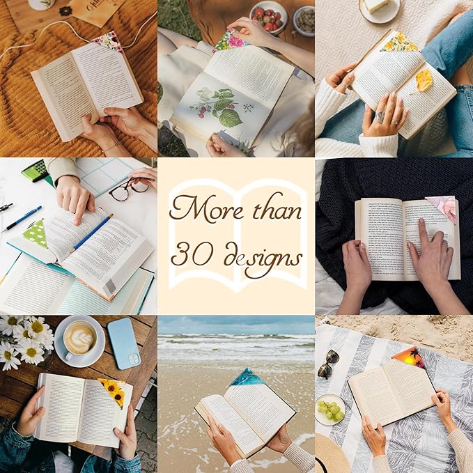 3 Pieces Leather Bookmarks, Personalized & Cute Book Accessories for Reading Lovers, Page Markers for Women Men Girls Boys Student Teacher Kids Retirement Birthday Gifts (Sunset, Coconut Trees)