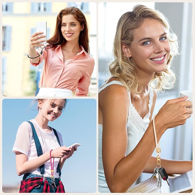 Fishent Keychain Wristlet lanyard, Cute Key Chain Holder, Upgraded Woven Wrist Lanyard for Keys, Wristlet Strap Keychain for Women Men Car Keys ID Badges Card Wallet Phone (Sky Blue)