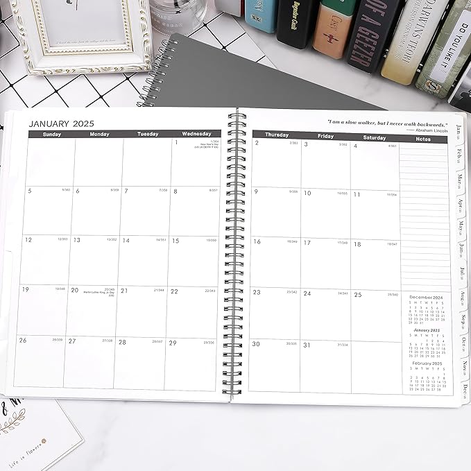 2025-2027 Monthly Planner/Calendar - 3 Year Monthly Planner 2025-2027, JAN 2025 - DEC 2027, 9'' x 11'', 36 Monthly Tabs, 2-Side Pocket