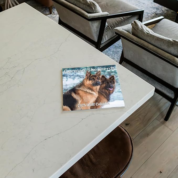 2025 German Shepherds Monthly Wall Calendar | 12" x 24" | Thick Sturdy Paper | Dog Calendar 2024-2025