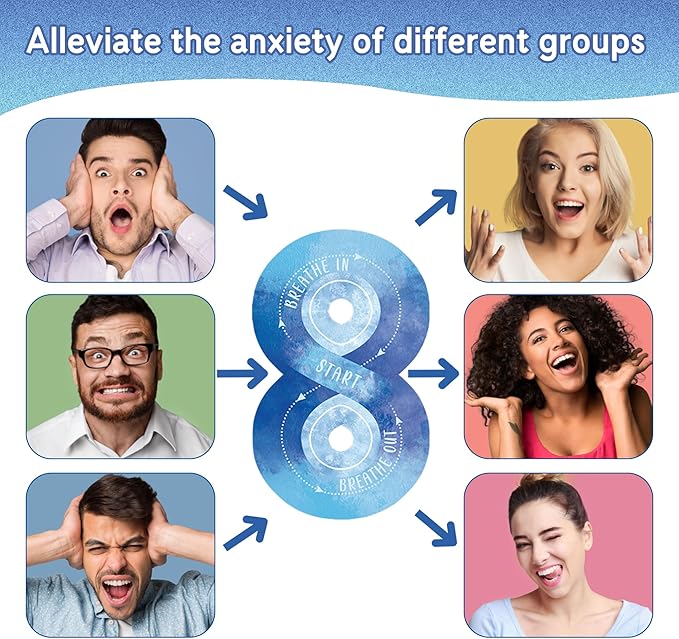 36Pcs Calm Stickers for Anxiety Sensory Stickers Calm Strips Anti Stress Anxiety Relief Items Tactile Textured for Breathing Exercise Fidget Strips for Kids Teens Adults Home Classroom Supplies