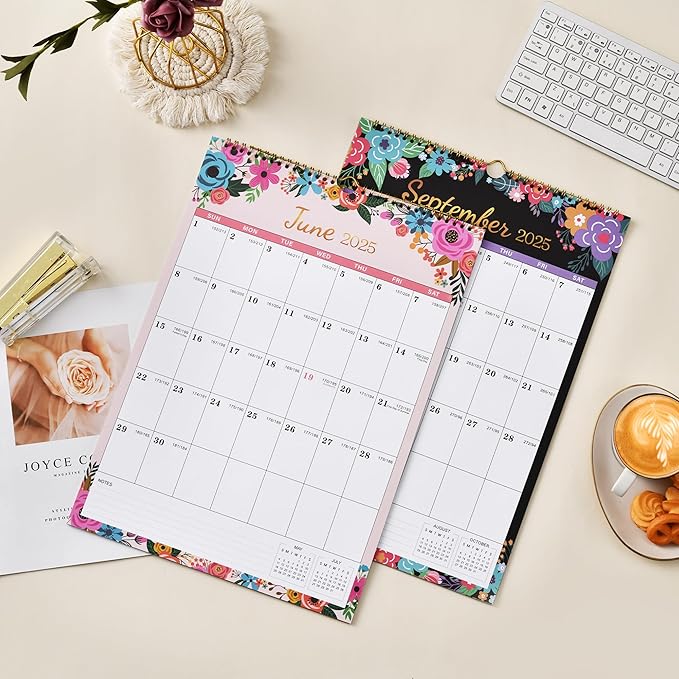 2025 Wall Calendar - Calendar 2025, 12 Monthly Wall Calendar 2025 from Jan. 2025 - Dec. 2025, 12" x 17", Perfect for Home & Office Planning
