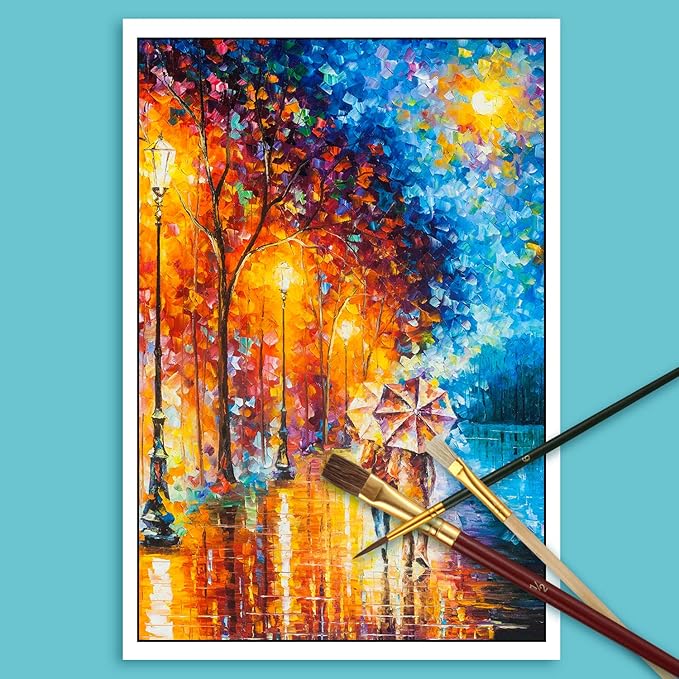 25 PCS All Purpose Paint Brush Set, Beginner, Paint, Craft, Multiple Mediums, Classroom - Assorted Paint Brushes Great with Acrylic, Oil, Watercolor, Gouache, Tempera Paints