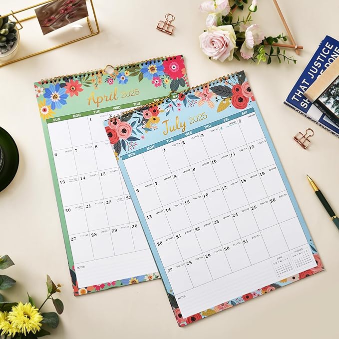 2025 Wall Calendar - Calendar 2025, 12 Monthly Wall Calendar 2025 from Jan. 2025 - Dec. 2025, 12" x 17", Perfect for Home & Office Planning