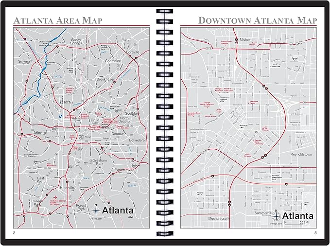 2025 Datebook & City Themed Planner – Resource Guide with Daily, Weekly & Monthly Views – 3-Year Reference Calendar - Multi-Purpose Travel Notebook Guide & Adventure Diary (Atlanta '25)