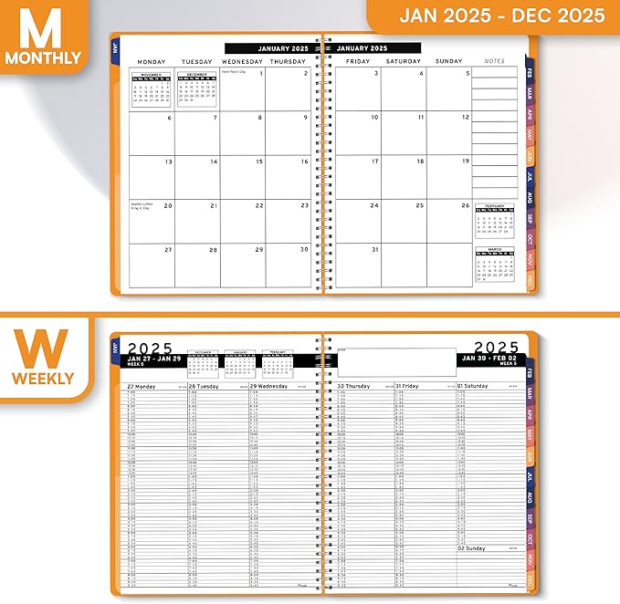 2025 Appointment Book & Planner- Ensight 8.5 x 11 inches, Large Tabbed Daily Hourly Weekly Planner, Calendar & Schedule Book 15-Minute time Slots, Business & Personal Planner Jan 2025- Dec 2025- Yellow