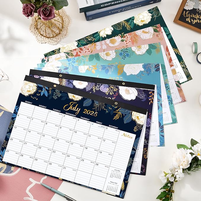 2025 Desk Calendar - Jan. 2025 - Dec. 2025, 12 Months Large Monthly Desk Calendar 2025, 17" x 12", Desk Pad, Large Ruled Blocks, To-do List & Notes, Best Desk/Wall Calendar for Planning or Organizing