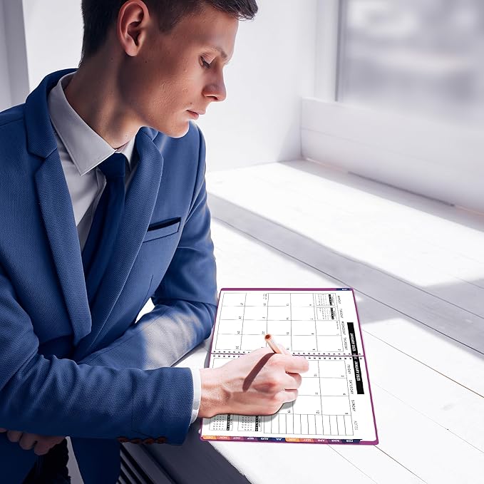 2025 Appointment Book & Planner- Ensight 6.5 x 8.5 inches, Large Tabbed Daily Hourly Weekly Planner, Calendar & Schedule Book 30-Minute time Slots, Business & Personal Planner Jan 2025- Dec 2025- Magenta