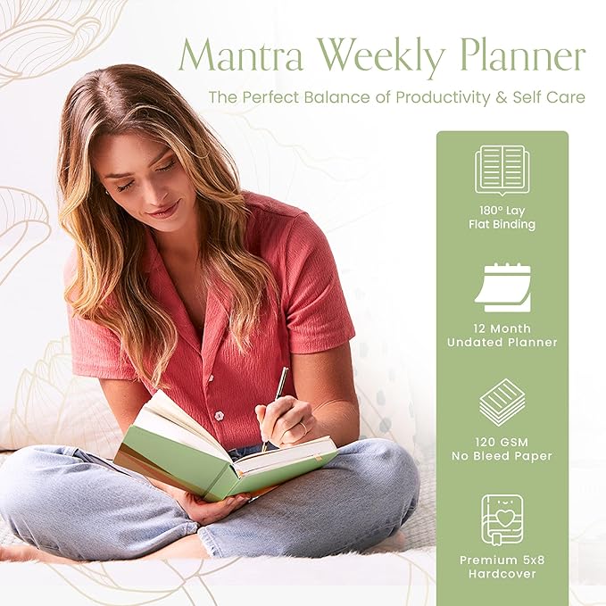 2024-2025 Planner For Women & Men - 5 x 8 A5 Size - Mantra Planner