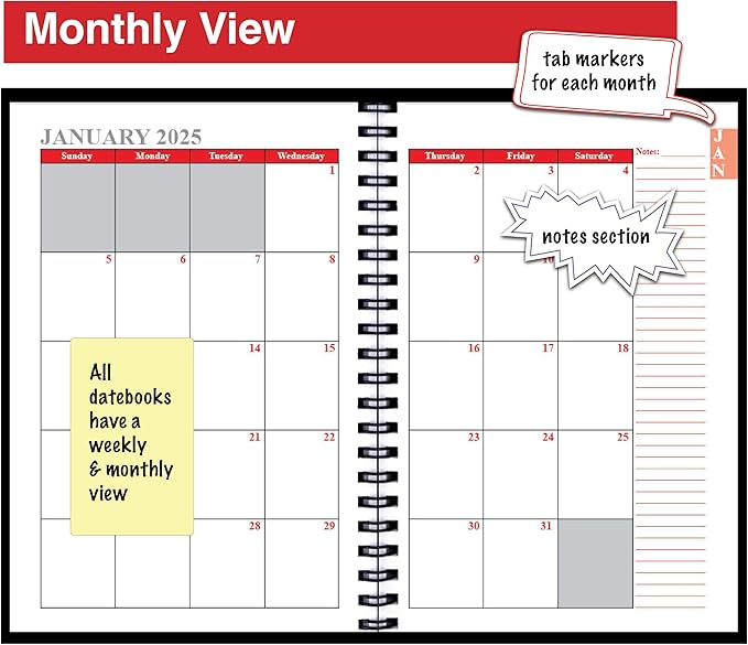 2025 Datebook & City Themed Planner – Resource Guide with Daily, Weekly & Monthly Views – 3-Year Reference Calendar - Multi-Purpose Travel Notebook Guide & Adventure Diary (Milwaukee '25)