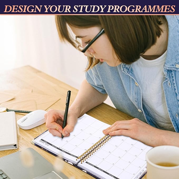 2025 Planner - 2025 Planner Weekly and Monthly, Jan.2025 - Dec.2025, Hardcover 2025 Planner Monthly with Tabs, 6.2" x 8.5", Strong Twin-Wire, Back Pocket