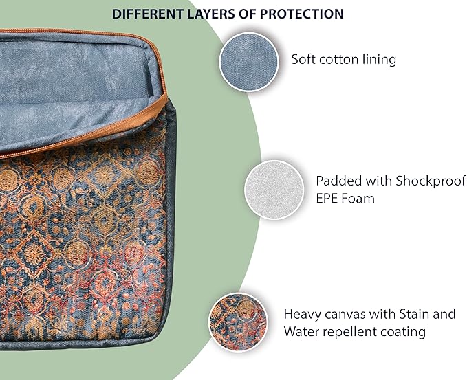 Maison d'Hermine Laptop Bag upto 13.5 inch Stain and water repellent Cotton canvas - Imperfection