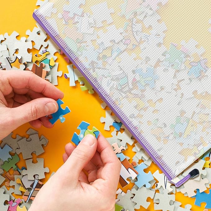 24pcs Board Games Storage Bags, A3 17x12 Inches Zipper Pouch, Puzzle Bags, Large Reusable Ziploc Bags, 8 Colors Zipper Bags for Organizing, Plastic Mesh Bags, Zipper Bags for Toys, Office