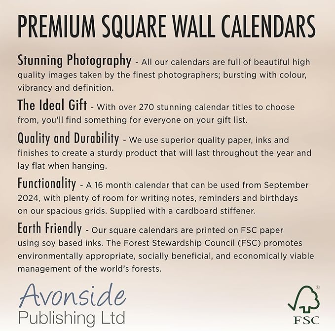 2025 Tractors Wall Calendar, 12X12, Avonside Publishing