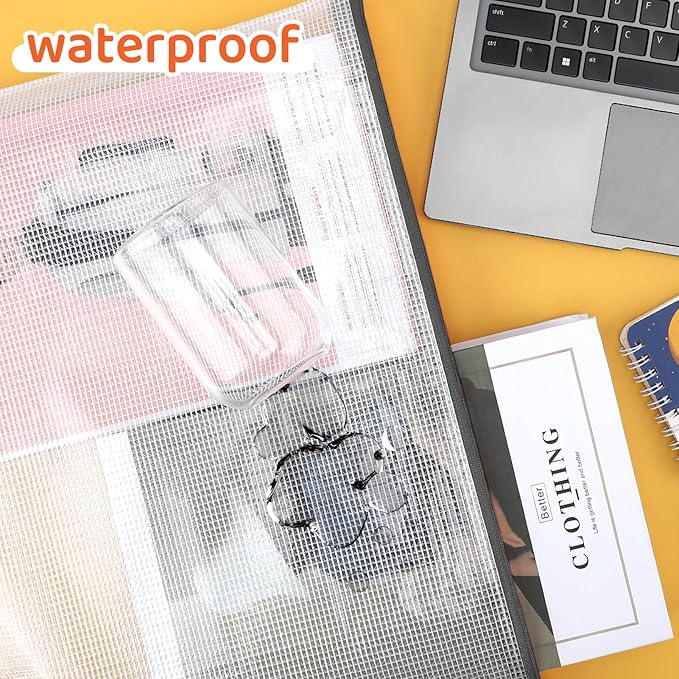 20pcs Mesh Zipper Pouch, A3 17x12 Inches Large Reusable Zipper Pouches for Organizing Classroom and Storage, Extra Large Zipper Bags, Board Game Storage, Puzzle Bags