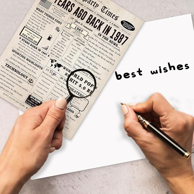 38th Birthday Card Gifts for Her Him, Happy 38th Birthday Decorations for Women Men, Large 38 Years Old Bday Card for Husband Wife