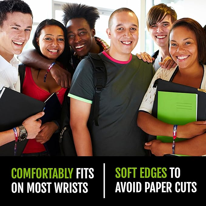 Wristco 100 Gold Cloth Event Wristbands – Plastic Closure to Prevent Transfer or Reuse – Premium-Grade Fabric Bracelets for Party Entry, Summer Camp, VIP Identification, Drink Ticket ID