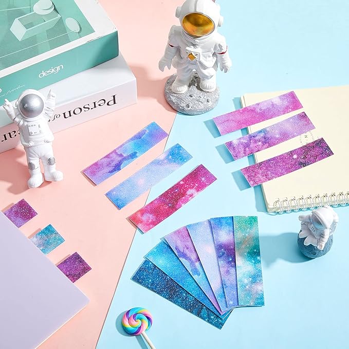 36 Pieces Anxiety Sensory Stickers Cute Fidget Textured Strips Toys Anti Stress Tactile Rough Sensory Calm Textured Strips Adhesives Anxiety Relief for Adults Teens Desk Classroom (Ink and Starry Sky)