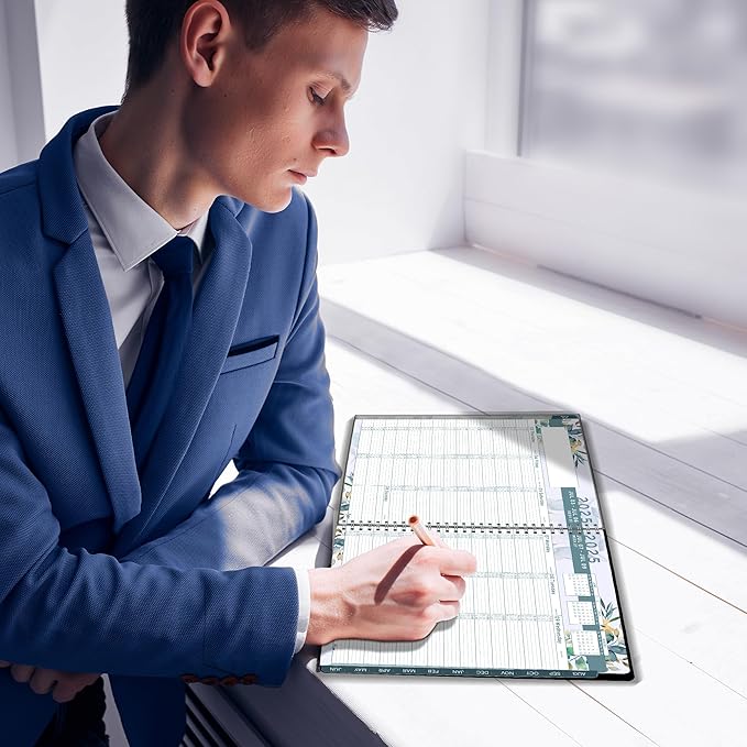 2025 Appointment Book & Planner- Ensight 8.5 x 11 inches, Large Tabbed Daily Hourly Weekly Planner, Calendar & Schedule Book 15-Minute time Slots, Business & Personal Planner Jan 2025- Dec 2025- Floral