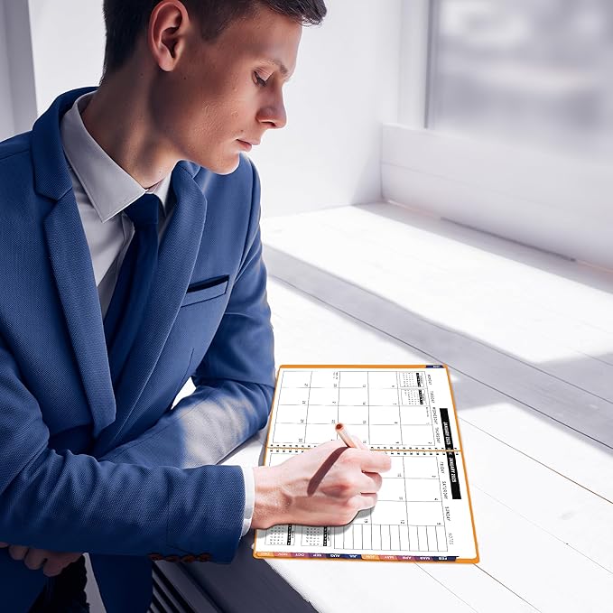 2025 Appointment Book & Planner- Ensight 6.5 x 8.5 inches, Large Tabbed Daily Hourly Weekly Planner, Calendar & Schedule Book 30-Minute time Slots, Business & Personal Planner Jan 2025- Dec 2025- Yellow