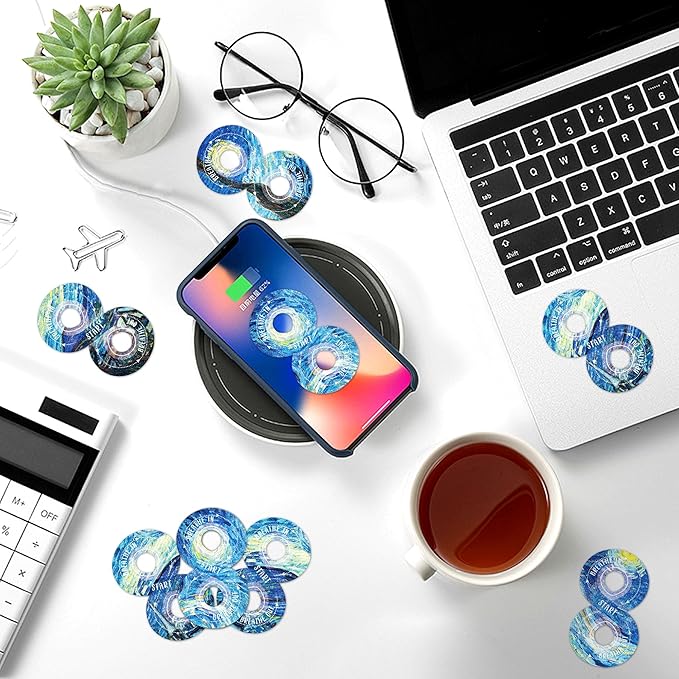 36Pcs Calm Strips for Anxiety Sensory Calm Strips Anti Stress Anxiety Relief Items Tactile Textured for Breathing Exercise Fidget Strips for Kids Teens Adults Home Classroom Supplies (Galaxy)