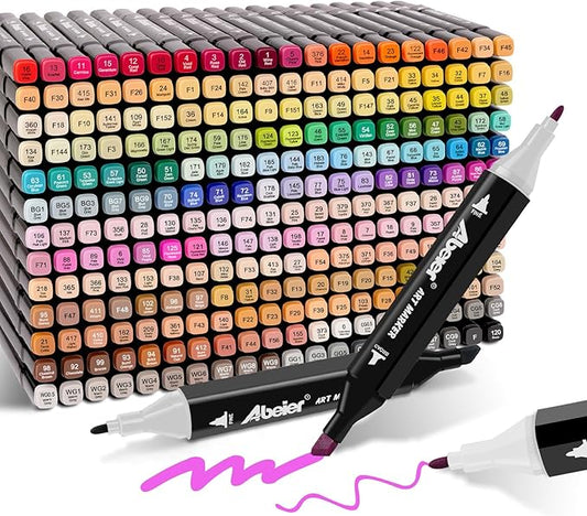262 Colors Alcohol Markers Set, Dual Tips Blender Art Markers for Drawing, Permanent Sketch Markers for Kids adult coloring, Alcohol Based Markers, Adults Coloring and Artist Illustration.