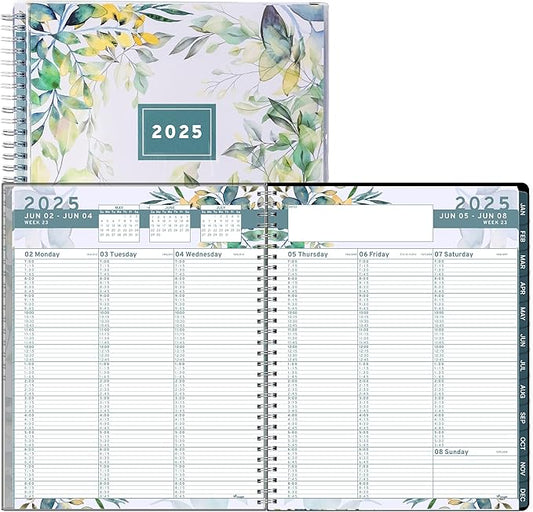 2025 Appointment Book & Planner- Ensight 8.5 x 11 inches, Large Tabbed Daily Hourly Weekly Planner, Calendar & Schedule Book 15-Minute time Slots, Business & Personal Planner Jan 2025- Dec 2025- Floral