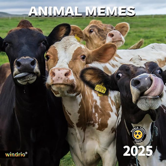 2025 Wall Calendar,Funny Calendar 2025, November 2024 - December 2025, Wall Calendar Funny Animal Memes, 12" x 24" Opened, Full Page 14 Months Thick Paper for Gift Calendar Organizing Planning