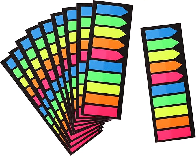2000 Pieces Page Markers Tabs,Colored Sticky Tabs for Books, Notebooks,Index Tabs,Arrow Page Sticky Flags