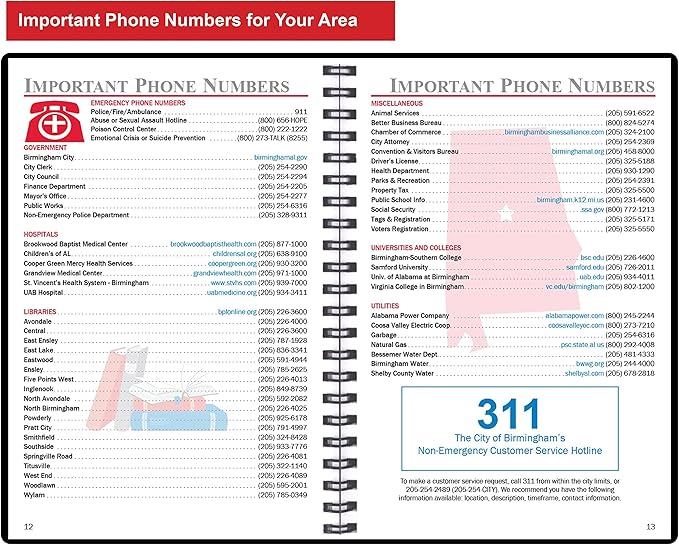 2025 Datebook & City Themed Planner – Resource Guide with Daily, Weekly & Monthly Views – 3-Year Reference Calendar - Multi-Purpose Travel Notebook Guide & Adventure Diary (Birmingham '25)