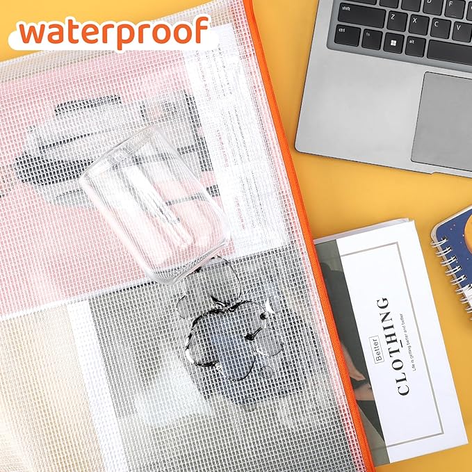 20pcs Mesh Zipper Pouch Bags, Puzzle Bags, A3 17x12 Inches Large Reusable Pouches for Organizing Classroom and Storage, Extra Large Zipper Pouch, Board Game Storage