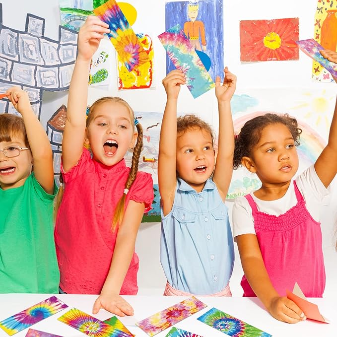 120 Pieces Bookmarks for Kids Set Book Marks Gifts for Kids Inspirational Motivational Paper Bookmark Pack for Book Lovers Adults Teacher Women Funny Reading Gift(Tie Dye)