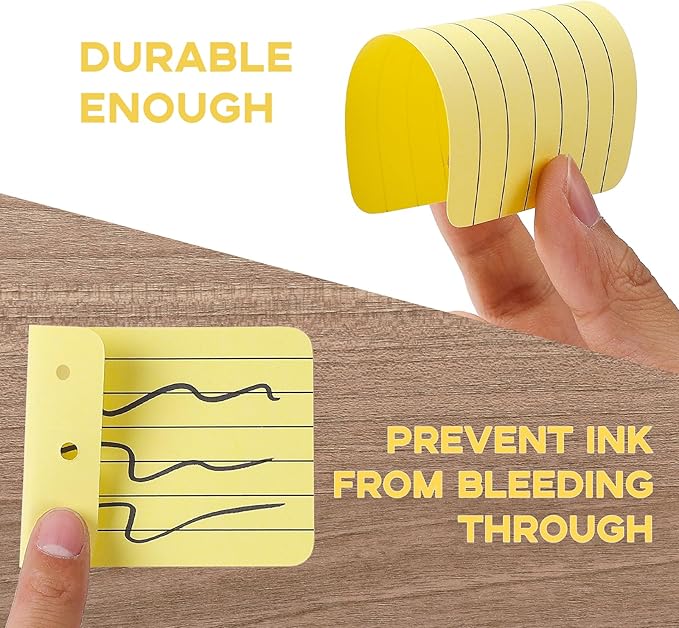 300Pcs Colored Index Cards with Ring, Goefun Ruled Notecards, 6 Color 2.2x3.5 Flashcards for Studying, Vocabulary Cards, Memos, Bookmark, To Do List