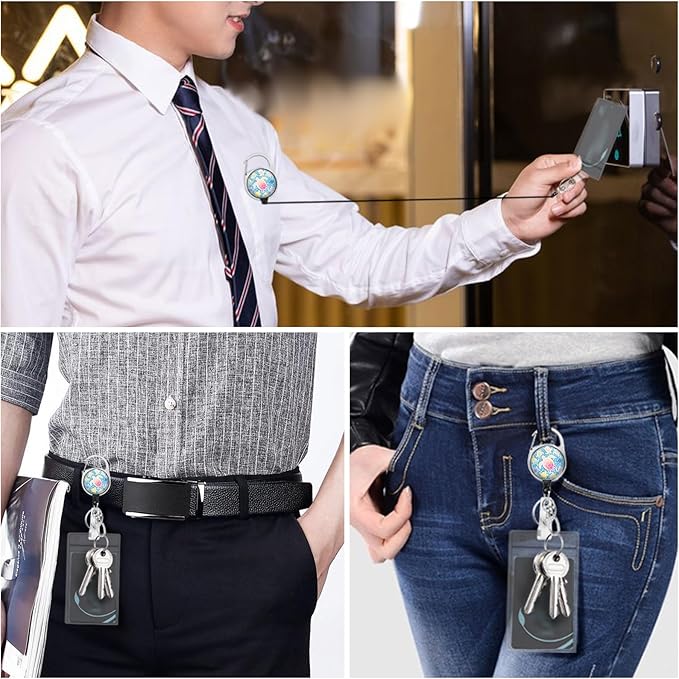 Cute Sea Turtle ID Badge Holder with Breakaway Lanyard, Lanyards for ID Badges Ajustable, Retractable Badge Reel Heavy Duty, Funny Teacher Nurse Work Office Gifts