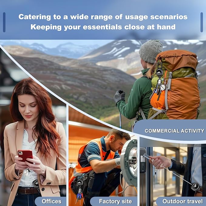 2 Pack Tactical ID Badge Reels, Cheimaxy Heavy Duty Carabiner Retractable Badge Holder, ID Card Holder, Retractable Keychain with 30IN Wire Rope, 8 OZ Weight Capacity