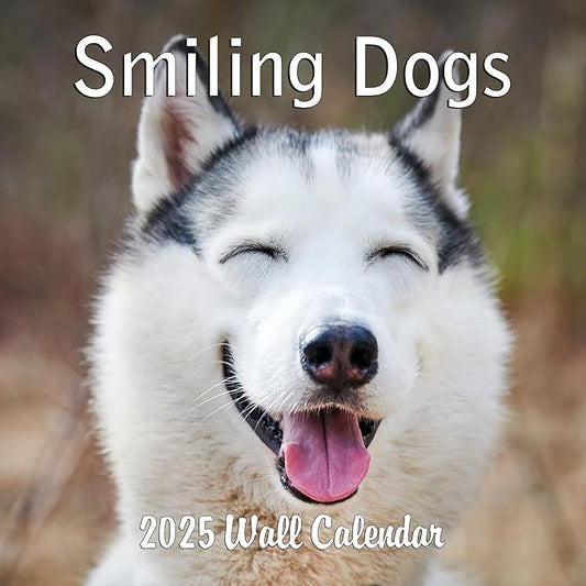 2025 Smiling Dogs Monthly Wall Calendar | 12" x 24" | Thick Sturdy Paper | Dog Calendar 2025