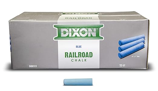 464-88815 Industrial Railroad Crayon Chalk with Tapered 4" x 1" Sticks, Blue, 72-Pack (88815)