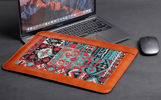 15 Inch Laptop Sleeve for MacBook Air 15 M3 Laptop Case,Genuine LeatherLaptop Cover for MacBook Air 15 M2 (2023),Laptop Protective Pouch Compatible All 14 Inch Laptop,Brown