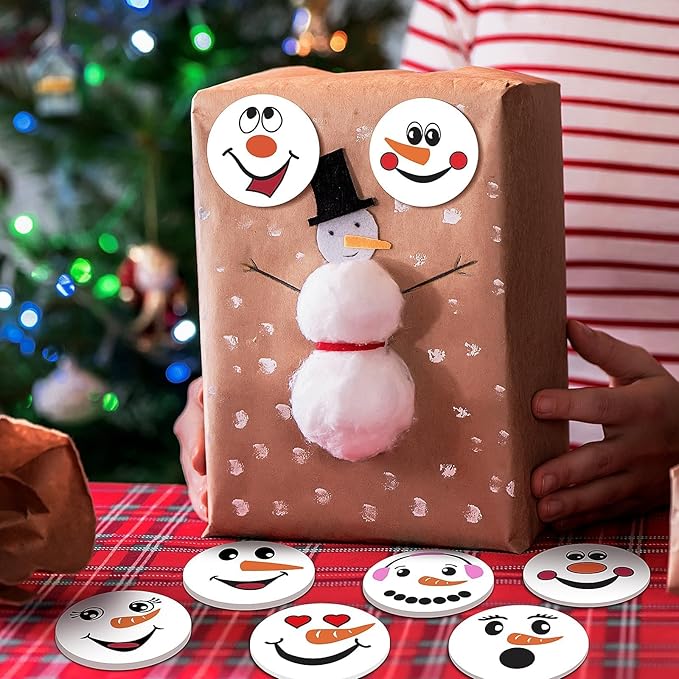 48Pcs Christmas Snowman Face Sticky Notes Cute Snowman Expression Memo Notes Self-Adhesive Winter Memo Notes for Christmas Winter School Office Home Supplies Student Teacher Present 12 Styles