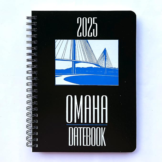 2025 Datebook & City Themed Planner – Resource Guide with Daily, Weekly & Monthly Views – 3-Year Reference Calendar - Multi-Purpose Travel Notebook Guide & Adventure Diary (Omaha '25)