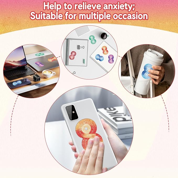 36Pcs Calm Stickers for Anxiety Sensory Stickers Calm Strips Anti Stress Anxiety Relief Items Tactile Textured for Breathing Exercise Fidget Strips for Kids Teens Adults Home Classroom Supplies