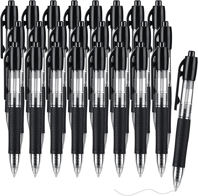 24 Pack Mini Ballpoint Pens Small Pocket 1.0mm Black Ink Pens Short Pen for Badge Office School Teacher Classroom Student Gifts