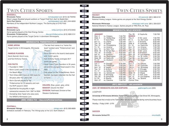2025 Datebook & City Themed Planner – Resource Guide with Daily, Weekly & Monthly Views – 3-Year Reference Calendar - Multi-Purpose Travel Notebook Guide & Adventure Diary (Twin Cities '25)