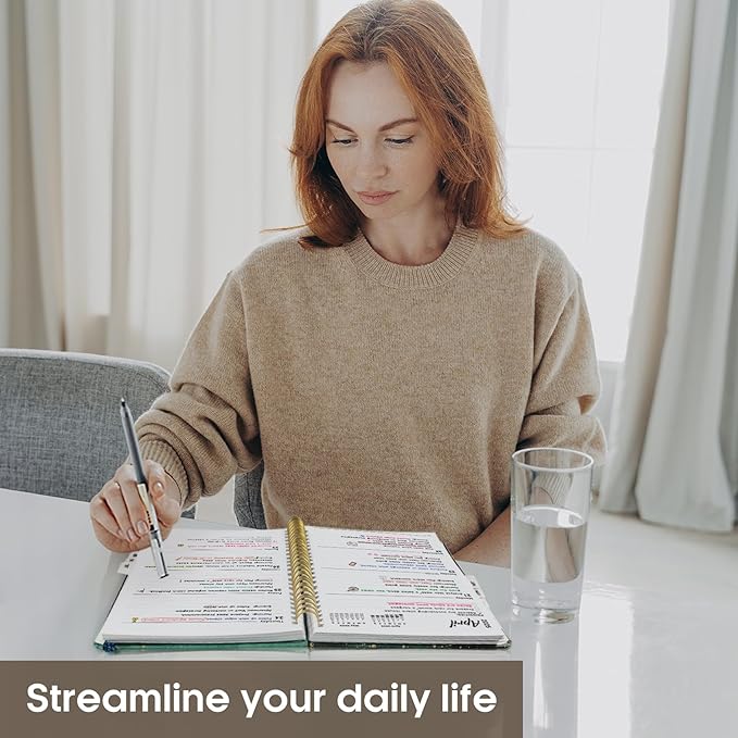 2025 Planner, Weekly and Monthly Planner, 12 Month (Jan 2025 - Dec 2025), Hardcover 2025 Calendar Planner Book with Monthly Tabs, Inner Pocket, Spiral Bound, Perfect for Office Home School Supplies - A5 (6.3" x 8.5"), Whale