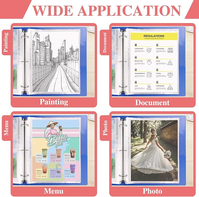 150 Pack Sheet Protectors 8.5 x 11 inch Clear Page Protectors for 3 Ring Binder Heavy Duty, Plastic Sleeves for Papers, Document